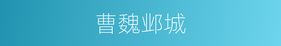 曹魏邺城的同义词