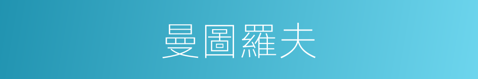 曼圖羅夫的同義詞