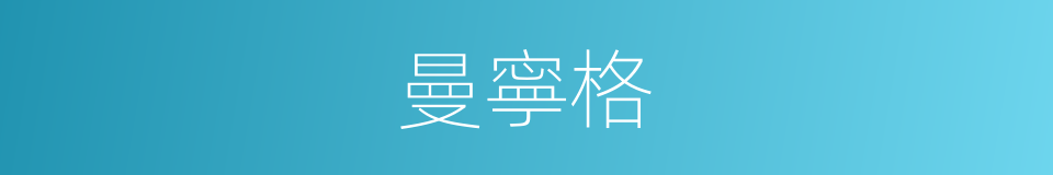 曼寧格的同義詞