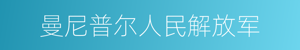 曼尼普尔人民解放军的同义词