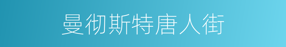 曼彻斯特唐人街的同义词