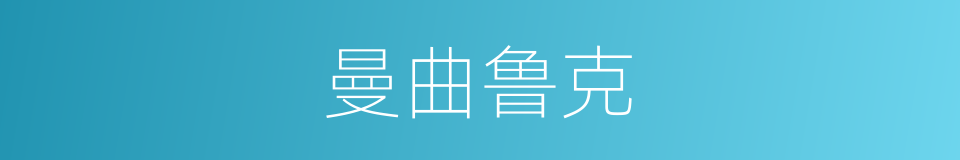 曼曲鲁克的同义词