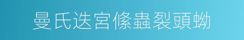 曼氏迭宮絛蟲裂頭蚴的同義詞