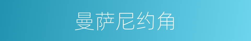 曼萨尼约角的同义词