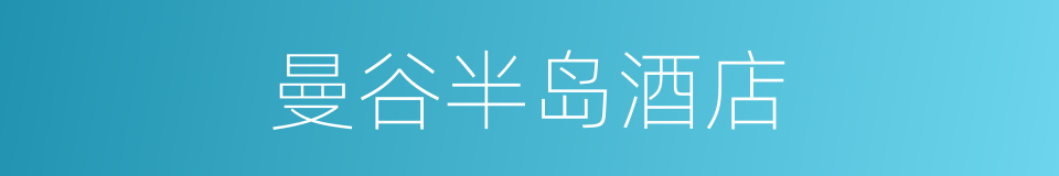 曼谷半岛酒店的同义词