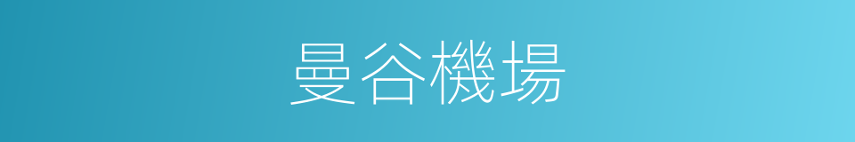 曼谷機場的同義詞