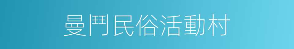 曼鬥民俗活動村的同義詞