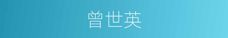 曾世英的同义词