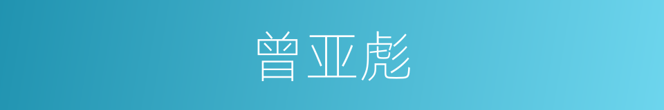 曾亚彪的同义词
