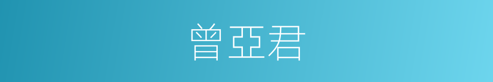 曾亞君的同義詞