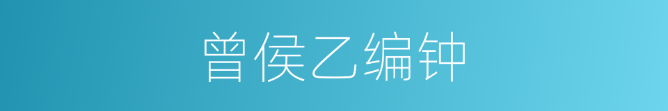 曾侯乙编钟的同义词
