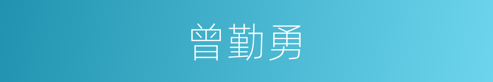 曾勤勇的同义词