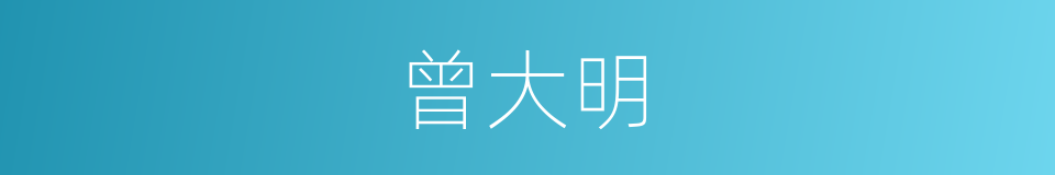 曾大明的同义词