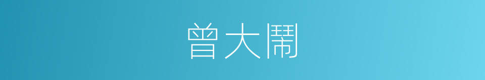 曾大鬧的同義詞