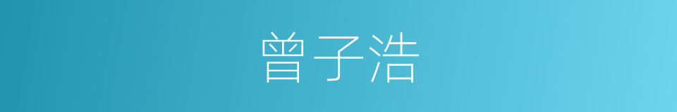 曾子浩的同义词