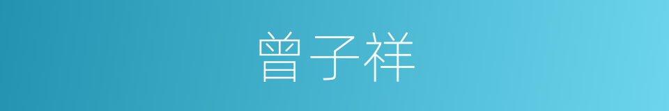 曾子祥的同义词