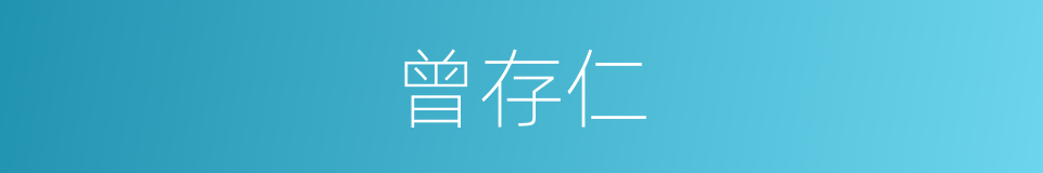 曾存仁的同义词