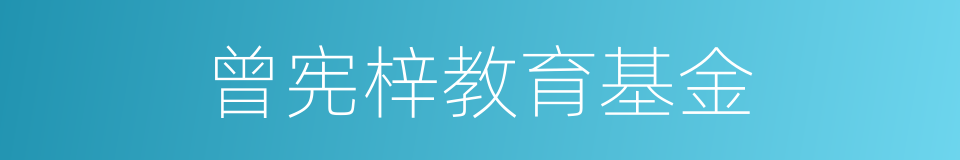 曾宪梓教育基金的同义词