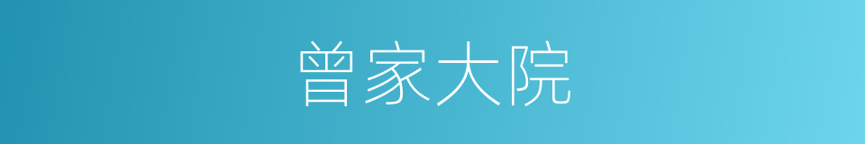 曾家大院的同义词