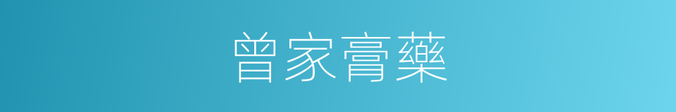 曾家膏藥的同義詞