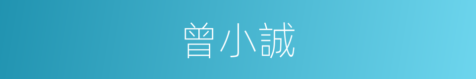 曾小誠的同義詞