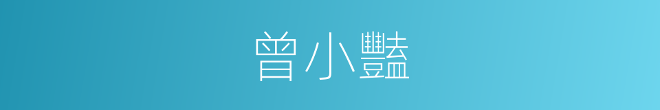 曾小豔的同義詞