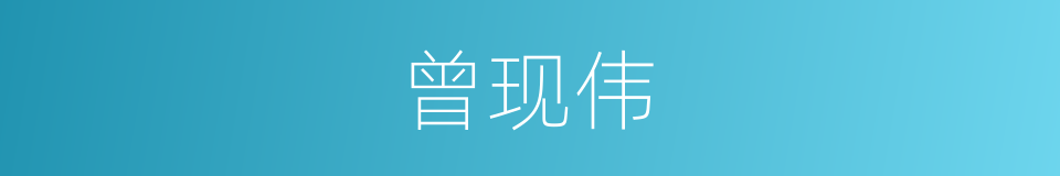 曾现伟的同义词