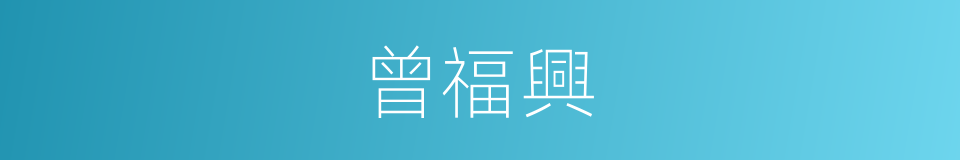 曾福興的同義詞