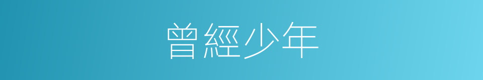 曾經少年的同義詞