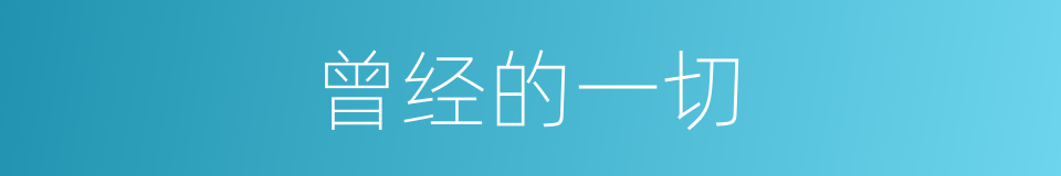 曾经的一切的同义词