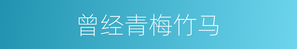 曾经青梅竹马的同义词