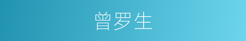 曾罗生的同义词