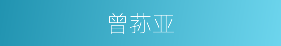 曾荪亚的同义词