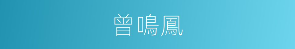 曾鳴鳳的同義詞