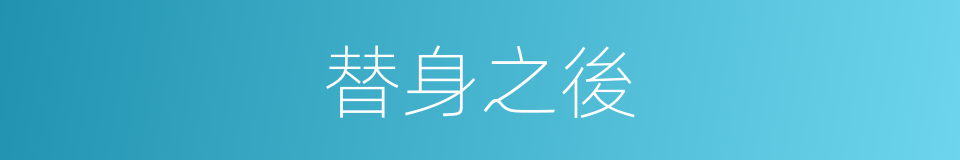 替身之後的同義詞