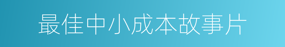 最佳中小成本故事片的同义词