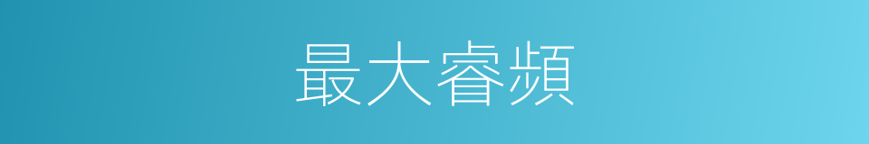 最大睿頻的同義詞