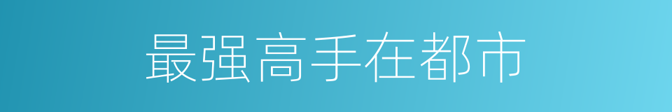 最强高手在都市的同义词