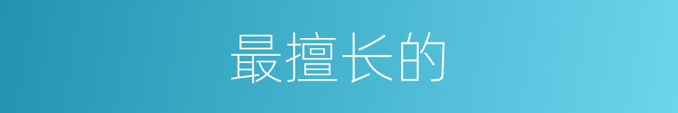 最擅长的的同义词