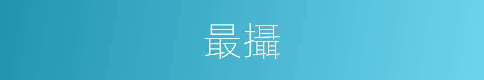 最攝的意思