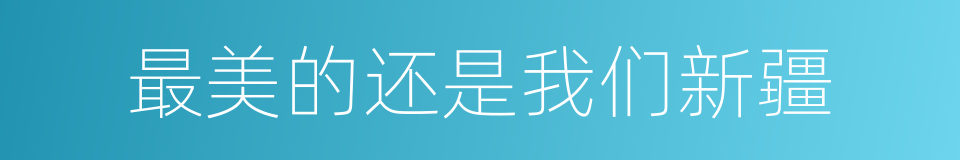 最美的还是我们新疆的同义词