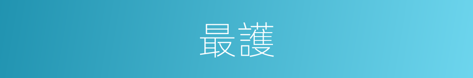 最護的意思