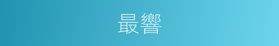 最響的意思