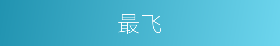 最飞的意思