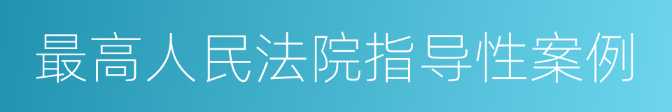 最高人民法院指导性案例的同义词