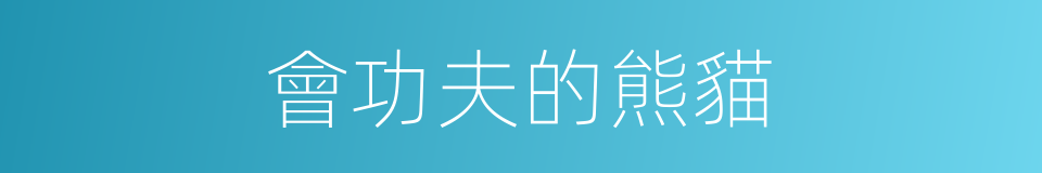 會功夫的熊貓的同義詞