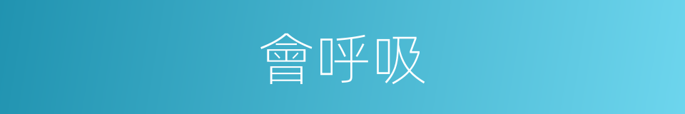 會呼吸的同義詞