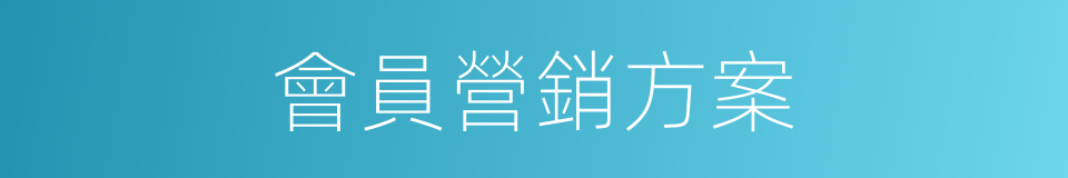 會員營銷方案的同義詞