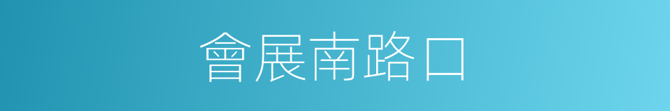會展南路口的同義詞