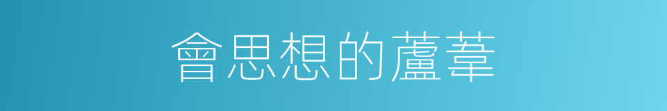 會思想的蘆葦的同義詞